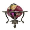 Unique Art 10-Inch Tall Table Top Pink Pearl Swirl Ocean Gemstone World Globe with Silver Tripod Stand (PINK TRIPOD SILVER) view 3