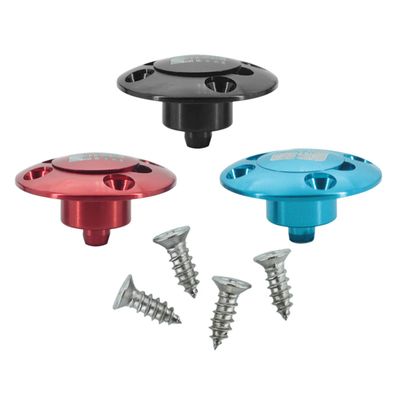 DEVMO 3 Pack Fuel Dot Hobby Accessories CNC Aluminum Anodized Round Fuel Dot For RC Airplane Boat Red/Gray/Blue
