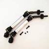2pcs Harden Steel + Aluminum Splined Rear Driveshafts with Steel Hex Silver for Traxxas 1/10 Slash4X4 Stampede4X4 6852X view 1