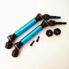 2pcs Harden Steel + Aluminum Splined Front Driveshafts with Steel Hex Blue for Traxxas 1/10 Slash4X4 Stampede4X4 6851X view 3