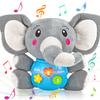 Aitbay Plush Elephant Music Baby Toys 0 to 6 Months, Cute Stuffed Animal Light Up Baby Toys Newborn Baby Musical Toys for Infant Babies Boys & Girls Toddlers 6 to 12 Months view 1