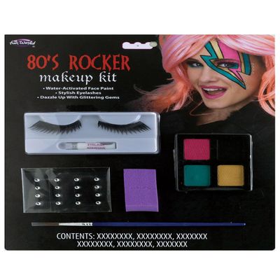Fun World 80s Rocker Makeup Kit, Standard