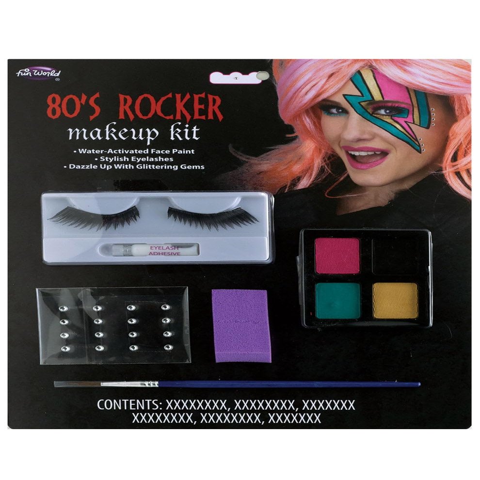 Fun World 80s Rocker Makeup Kit, Standard