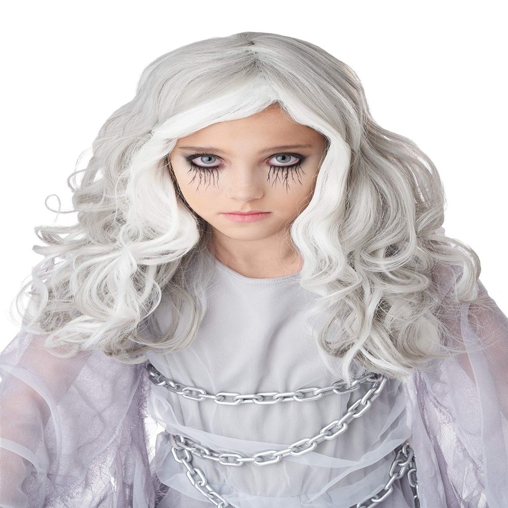 California Costumes, Glow In The Dark Ghost Wig, Grey