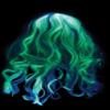 California Costumes, Glow In The Dark Ghost Wig, Grey view 2