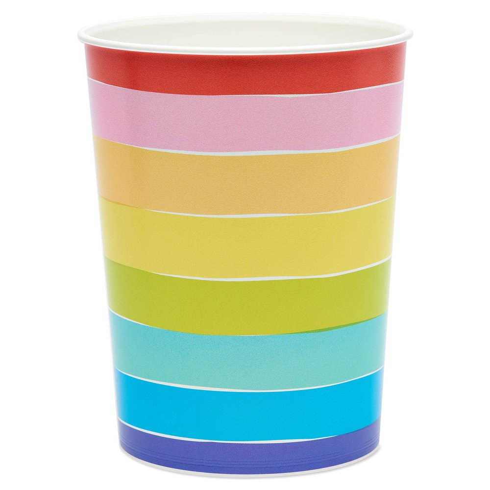 American Greetings Rainbow Party Supplies, 22 oz. Cups (8-Count)