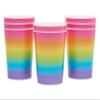 American Greetings Rainbow Party Supplies, Ombre 16 oz. Cups (8-Count) view 2