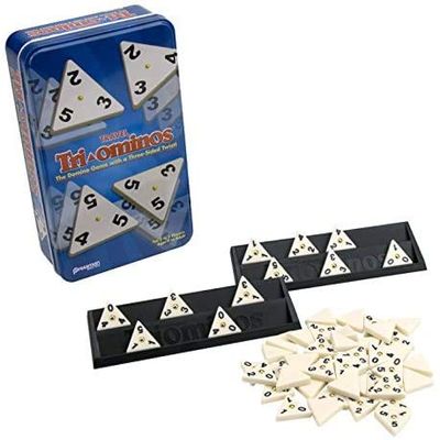CGI Tri-ominos Travel Game in Tin: Classic, 36+ Ages, 2-4 Players