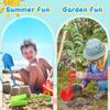 Heavy Duty 16" Thick Beach Sand Toy Shovels for Kids Adults, Jumbo Scooping Spade Toys Kit Gear Water Pool Gardening Digging Sandbox Toy Garden Tool Complete Gift Set for Boys Girls Green Blue Red view 4