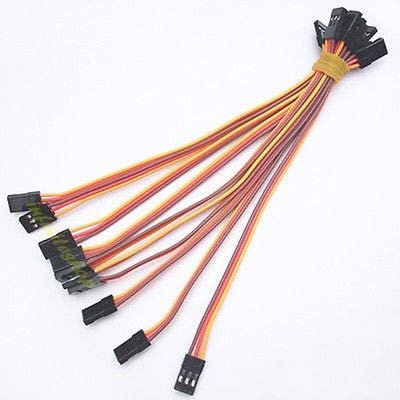 Davitu Electrical Equipments Supplies - 10 x 15cm male to male Servo Extension Extend Lead 22AWG Wire cable