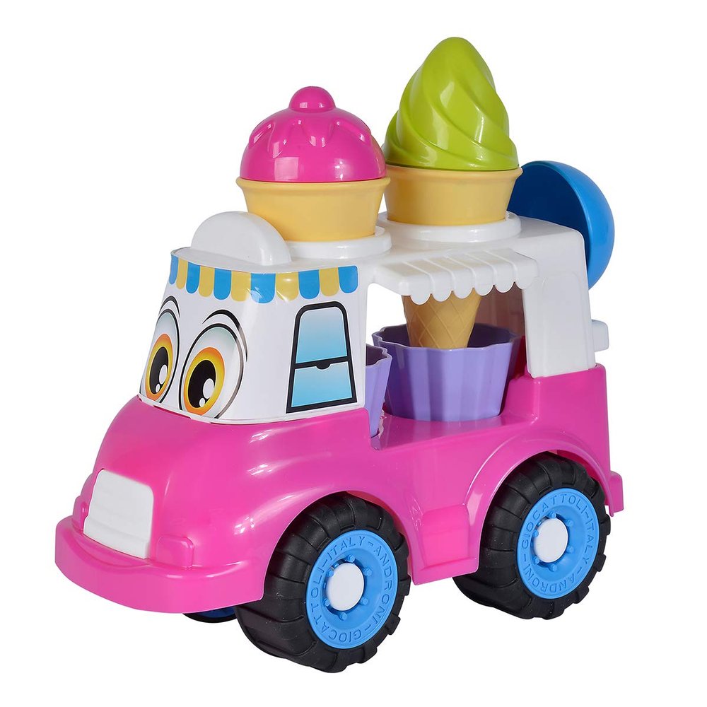 Simba 107134506 Eiswagen/Sandspielzeug / 7 Teile Ice Cream Cart, Sand Toy, 7 Pieces