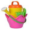 Simba 107114508 Flower Bucket Set, 5 Pieces, Bucket, Strainer, Shovel, Rake, Watering Can, Height 16 cm, Sandpit, Sand Toy view 1