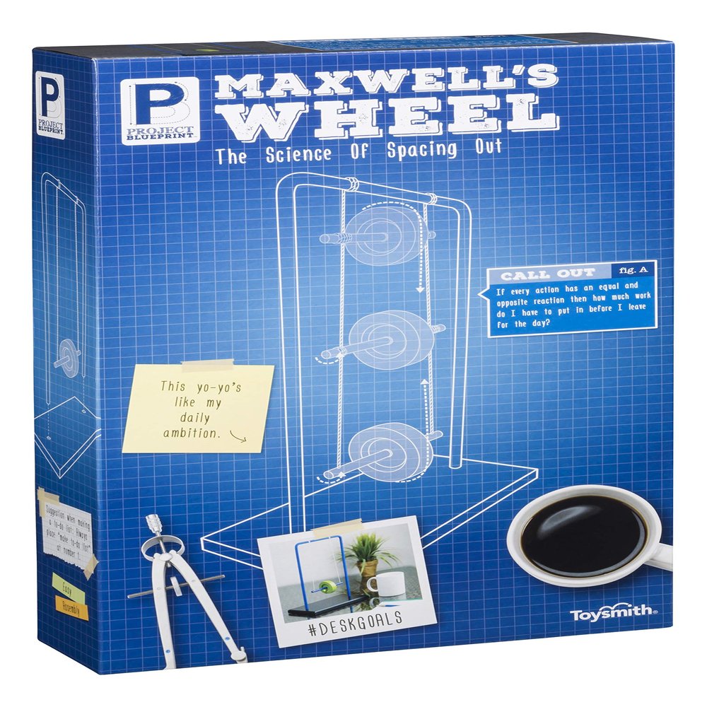 Toysmith Project Blueprint Maxwell's Wheel Science Toys - Novelty Desk Dcor Sensory Fidget Gift