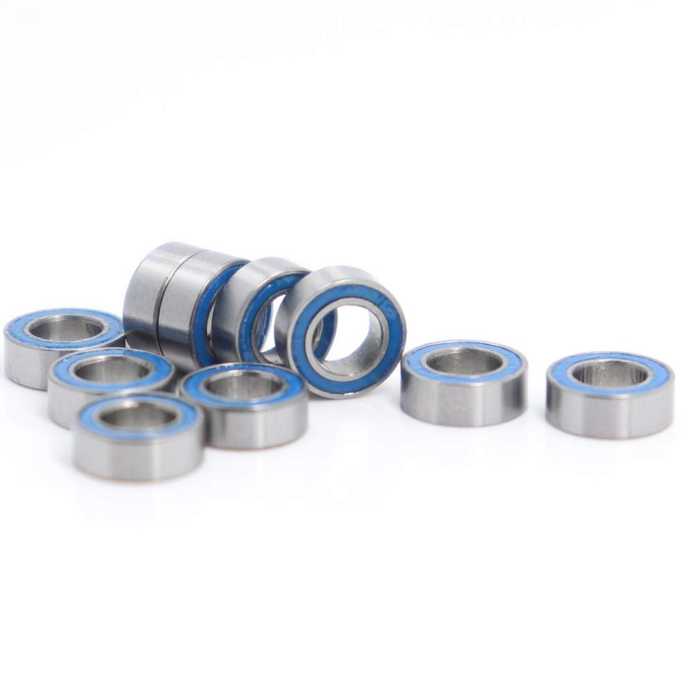 DINGGUANGHE-CUP Power Transmission Products MR74RS L-740D Color Bearing ABEC-3 (10PCS) Miniature MR74-2RS Deep Groove Ball Bearings RS MR74 2RS with Blue Sealed 4 * 7 * 2.5 mm Ball Bearings