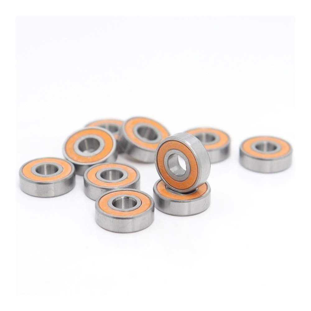 DINGGUANGHE-CUP Power Transmission Products 695-2RS 695RS Bearing ABEC-3 10PCS 5x13x4 mm Miniature Ball Bearings 619/5RS Z2V1 Orange Sealed Bearing 695 2RS Ball Bearings