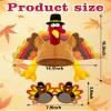 Asekonc Plush Thanksgiving Turkey Hat and Turkey Sunglasses for Turkey Trot Running Race Party Favor Supplies view 3