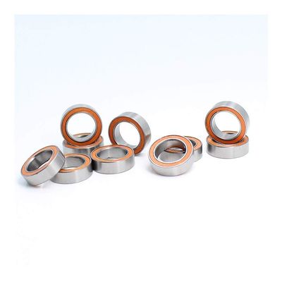 DINGGUANGHE-CUP Power Transmission Products MR128RS Bearing for Hobby Electric RC Car Truck 10PCS 8x12x3.5 mm ABEC-3 MR128 RS 2RS Ball Bearings MR128-2RS Orange Sealed Ball Bearings