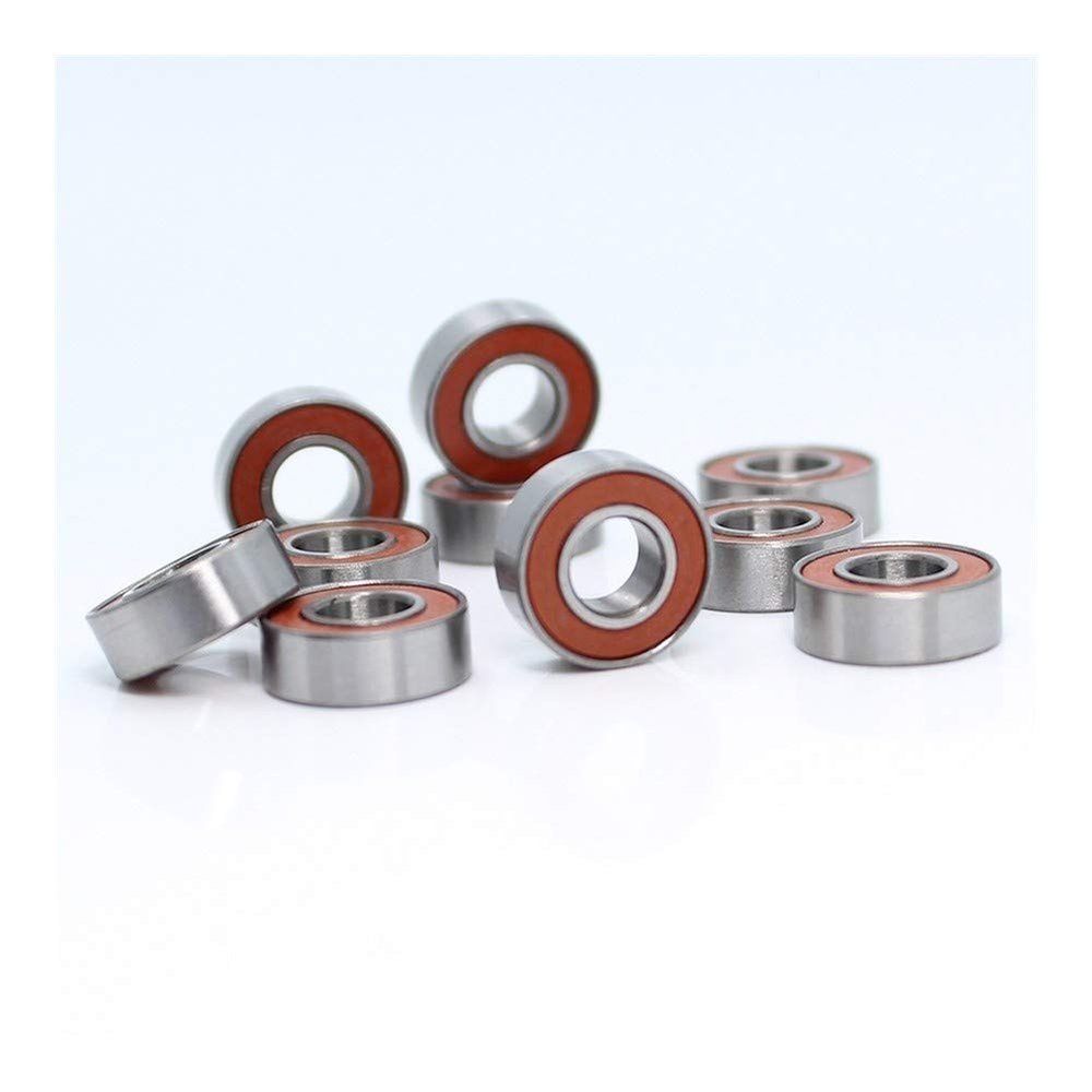 DINGGUANGHE-CUP Power Transmission Products MR115RS Color Bearing for Hobby Electric RC Car Truck 10PCS 5x11x4 mm ABEC-3 MR115 RS 2RS Ball Bearings MR115-2RS Orange Sealed Ball Bearings