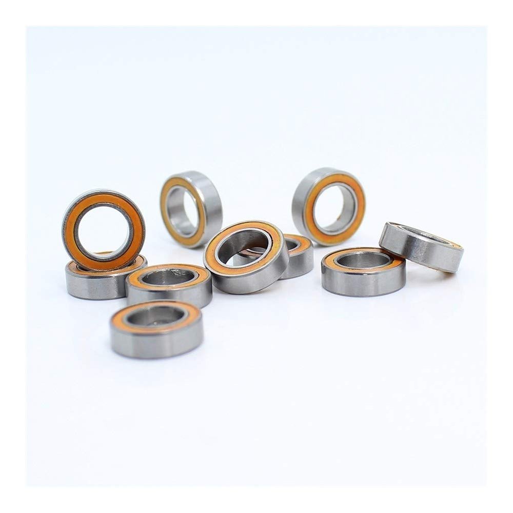 DINGGUANGHE-CUP Power Transmission Products MR106RS MR106-2RS Color Bearing ABEC-3 (10PCS) 6X10X3 mm Miniature Ball Bearings Orange Sealed MR106 2RS Bearing Ball Bearings