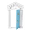 Redxiao Birch Mini Dollhouse Door, 1:12 Dollhouse Miniature Door, Excellent Decoration DIY Kids(Blue) view 2