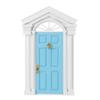 Redxiao Birch Mini Dollhouse Door, 1:12 Dollhouse Miniature Door, Excellent Decoration DIY Kids(Blue) view 3