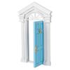 Redxiao Birch Mini Dollhouse Door, 1:12 Dollhouse Miniature Door, Excellent Decoration DIY Kids(Blue) view 4