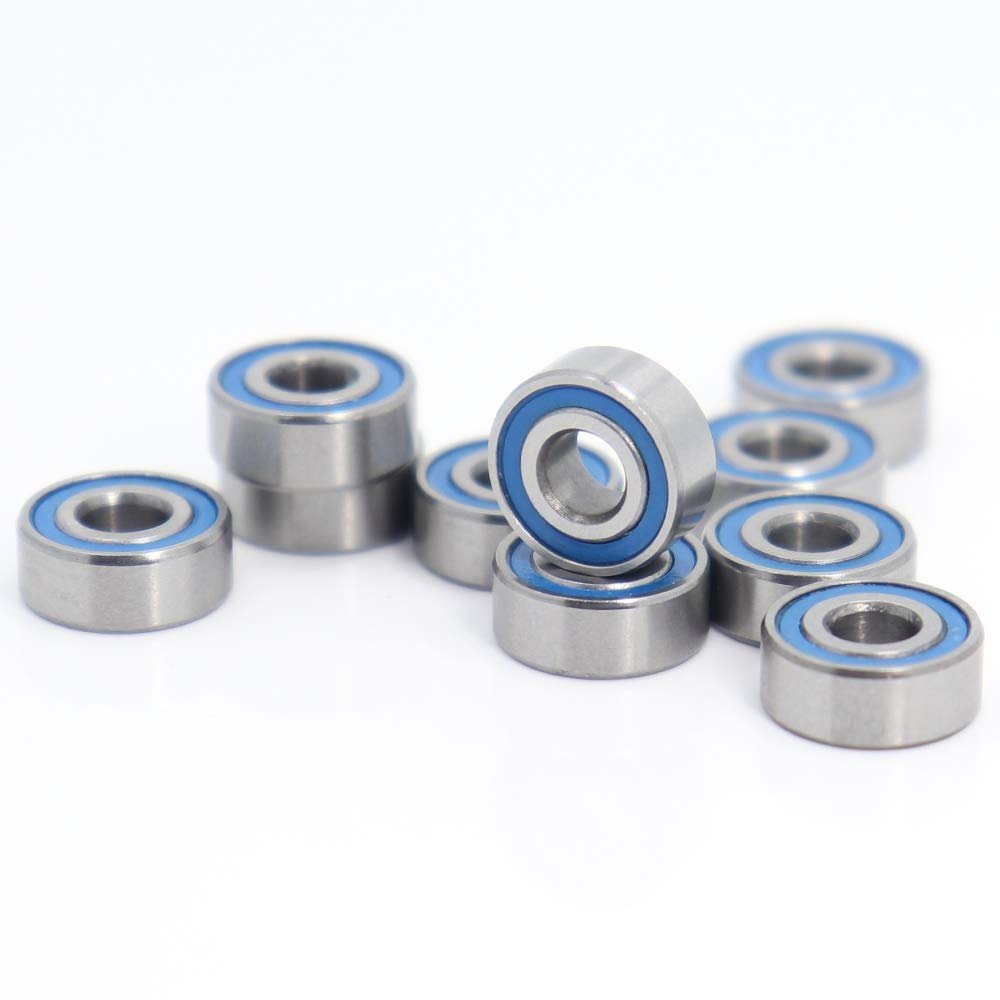 DINGGUANGHE-CUP Power Transmission Products MR104RS Color Bearing 4 * 10 * 4 mm ABEC-3 for Hobby Electric RC Car Truck MR104 RS 2RS Ball Bearings MR104-2RS Blue Sealed 10PCS Ball Bearings