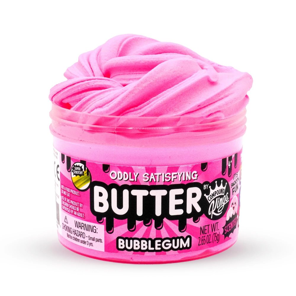 Compound Kings Butter Slime Single Jar Pink Bubble Gum, Stocking Stuffer for Boys and Girls Sensory Fun Gift