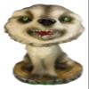 Ebros Gift Cries of The Night Howling Gray Wolf Direwolf with Green Eyes Bobblehead Figurine 3.75" Tall Lycan Timberwolf Bobble Head Statue view 2