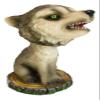 Ebros Gift Cries of The Night Howling Gray Wolf Direwolf with Green Eyes Bobblehead Figurine 3.75" Tall Lycan Timberwolf Bobble Head Statue view 4