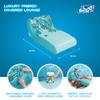 Bestway H2OGO! UPF 50+ Luxury Fabric Covered Inflatable Swimming Pool Relaxation Lounger Float with Cup Holder and Removeable Fabric Cover, Blue view 2