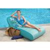 Bestway H2OGO! UPF 50+ Luxury Fabric Covered Inflatable Swimming Pool Relaxation Lounger Float with Cup Holder and Removeable Fabric Cover, Blue view 4
