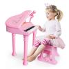 Love&Mini Piano Keyboard Toys for Girls - 31 Keys Kids Toy Piano with Microphone and Stool for Toddler Music Toy for 3+ Years Old Girls Birthday Gift view 1