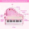 Love&Mini Piano Keyboard Toys for Girls - 31 Keys Kids Toy Piano with Microphone and Stool for Toddler Music Toy for 3+ Years Old Girls Birthday Gift view 3