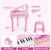 Love&Mini Piano Keyboard Toys for Girls - 31 Keys Kids Toy Piano with Microphone and Stool for Toddler Music Toy for 3+ Years Old Girls Birthday Gift view 4