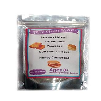 Children's Easy to Bake Oven Mixes Play Toy Real 6 Mix Super Pack Refill Kit Honey Cornbread Buttermilk Biscuits Pancakes Flapjacks Ultimate Set Cooking Baking Supplies Net Wt 4.8 oz
