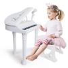 Love&Mini Piano Toy Keyboard 31 Keys for Age 3+ Year Old Girls Boys Birthday Gifts, Kids Keyboard Toy Instruments Piano with Microphone and Stool view 1