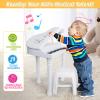 Love&Mini Piano Toy Keyboard 31 Keys for Age 3+ Year Old Girls Boys Birthday Gifts, Kids Keyboard Toy Instruments Piano with Microphone and Stool view 3