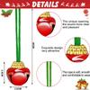 72 Pieces Christmas Bell Necklaces Christmas Holiday Decoration Bell Necklaces Golden and Silver Bells Xmas Hanging Bells Xmas Crafts, 8 Styles view 2