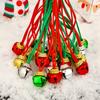 72 Pieces Christmas Bell Necklaces Christmas Holiday Decoration Bell Necklaces Golden and Silver Bells Xmas Hanging Bells Xmas Crafts, 8 Styles view 3