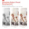 hahaland Flash Cards Baby Visual Stimulation Cards for 0-3-6-12-36 Months, 0-3 Months Infant Newborn Tummy Time Toys Gifts 6''6'' Large for Sensory Development Black White Card Set view 2