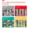 hahaland Flash Cards Baby Visual Stimulation Cards for 0-3-6-12-36 Months, 0-3 Months Infant Newborn Tummy Time Toys Gifts 6''6'' Large for Sensory Development Black White Card Set view 3