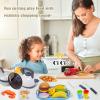 Kids Kitchen Toy Cookware with Play Food Toy Set,Kitchen Play Accessories with Pots and Pans,Cutting Food Toy Utensils,Play Dishes Learning Toys Gift for Toddlers Boys Girls(72 PCS) view 3