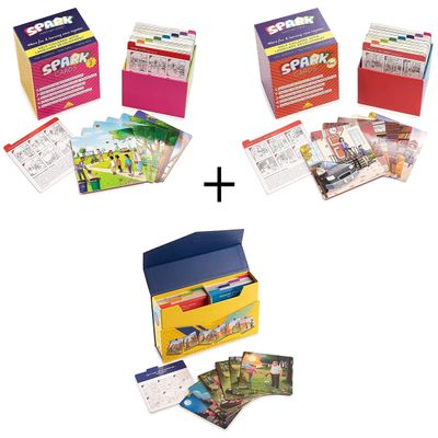 SPARK INNOVATIONS Sequencing Cards Bundle (3), Storytelling Cards, Higher and Lower Level Boxes, Speech Therapy Games, Learning Toys, Speech Therapy Games Bundle