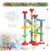 Marble Run Set Building Blocks Glass Marbles for Kids Ages 4-8 Girls Boys Toys STEM Maze Educational Race Game Birthday Gifts view 3