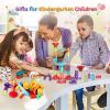 Marble Run Set Building Blocks Glass Marbles for Kids Ages 4-8 Girls Boys Toys STEM Maze Educational Race Game Birthday Gifts view 4