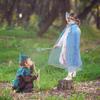 Fedio Princess Cape Set 7 Pieces Girls Princess Cloak with Tiara Crown, Wand for Little Girls Dress up (Blue) view 4
