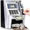 2025 Upgraded ATM Saving Piggy Bank for Real Money for Kids Adults Personal ATM Savings Bank Machine with Card, Password Login, Coin Recognition, Bill Feeder, Balance Calculator, Electronic Safe Box view 1