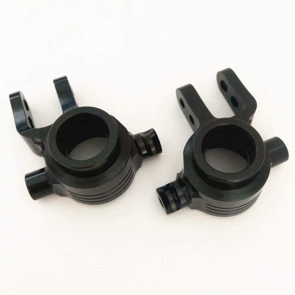 2pcs Aluminum Front Steering Blocks Axle Carrier Black for Traxxas 1/10 Slash 4X4 Stampede 4X4 Rustler 4x4 6837