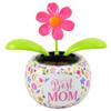 Home-X Pink Daisy Solar Dancer Figure, Solar-Powered Dancing Office Desk Decor, Windowsill or Car Dashboard Decoration view 1